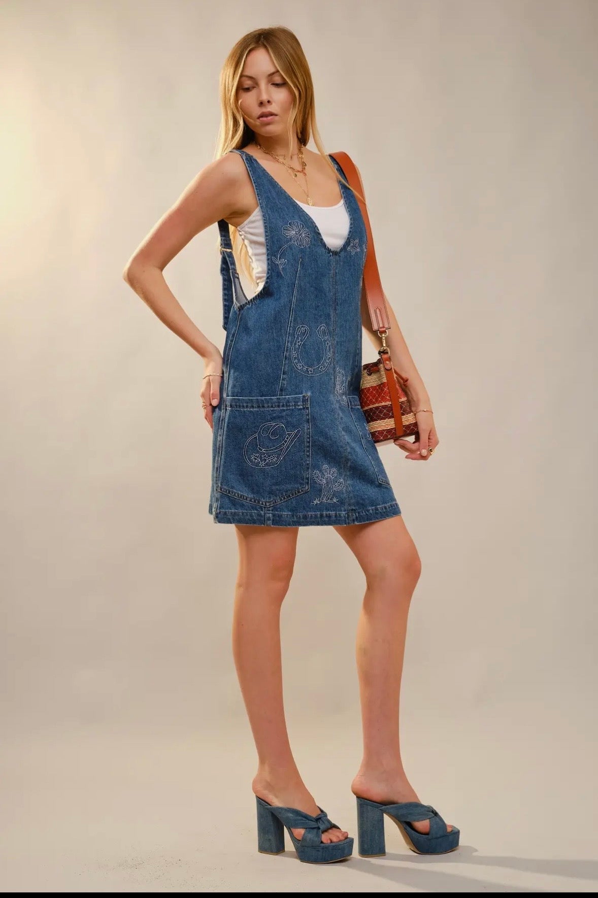 Overall Dress-Denim