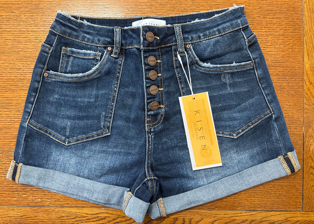 Risen button fly shorts