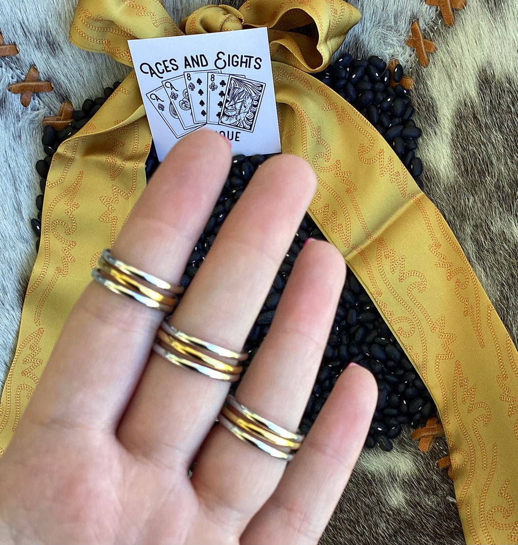 Mixed metal rings
