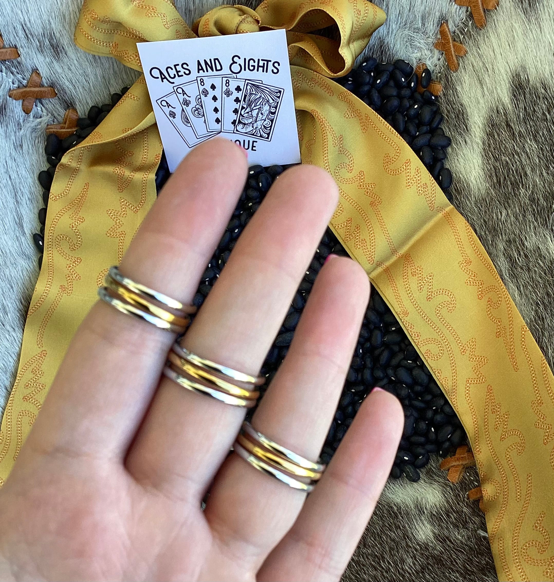 Mixed metal rings