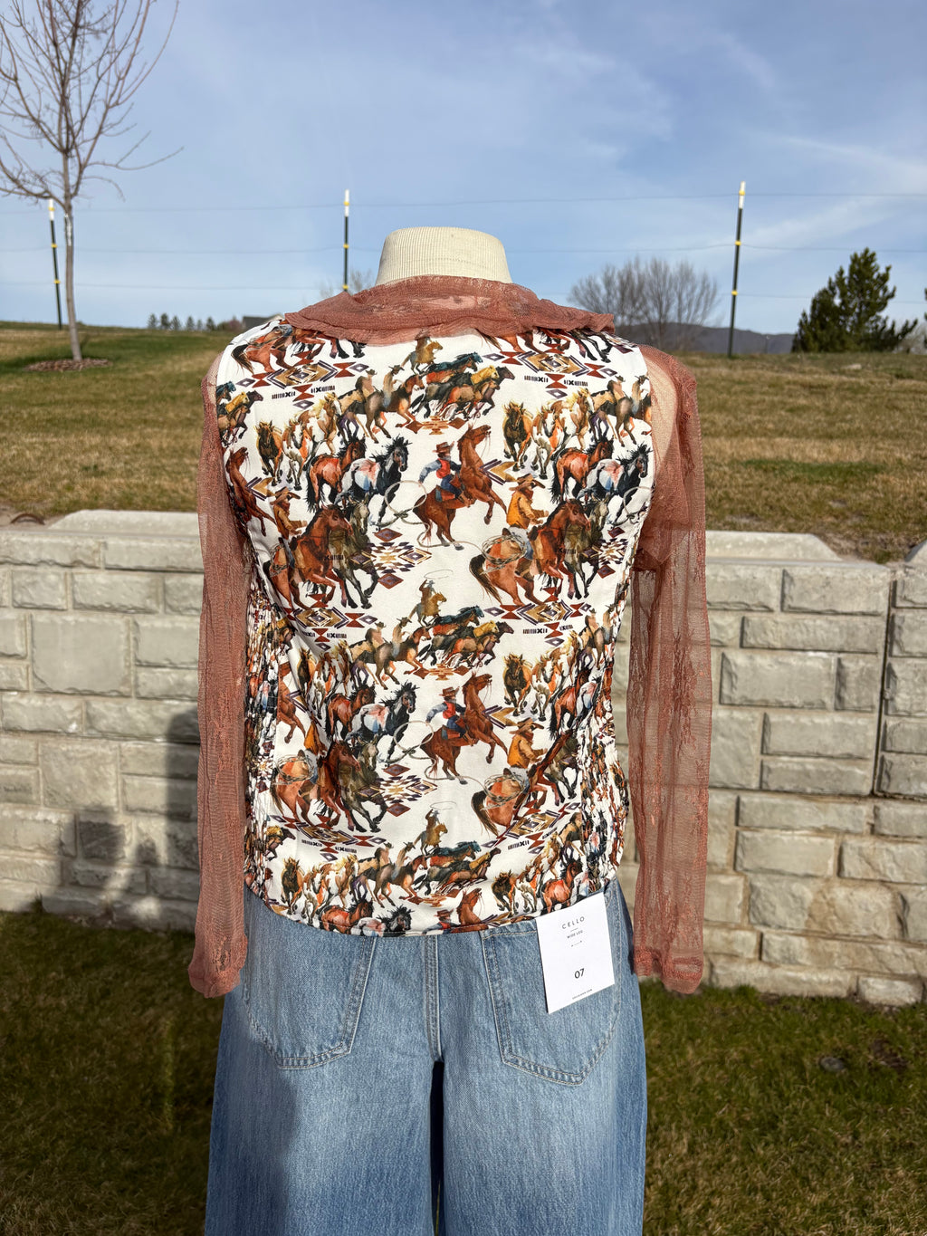 Lace Blouse Rust