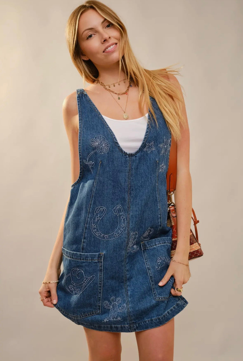 Overall Dress-Denim
