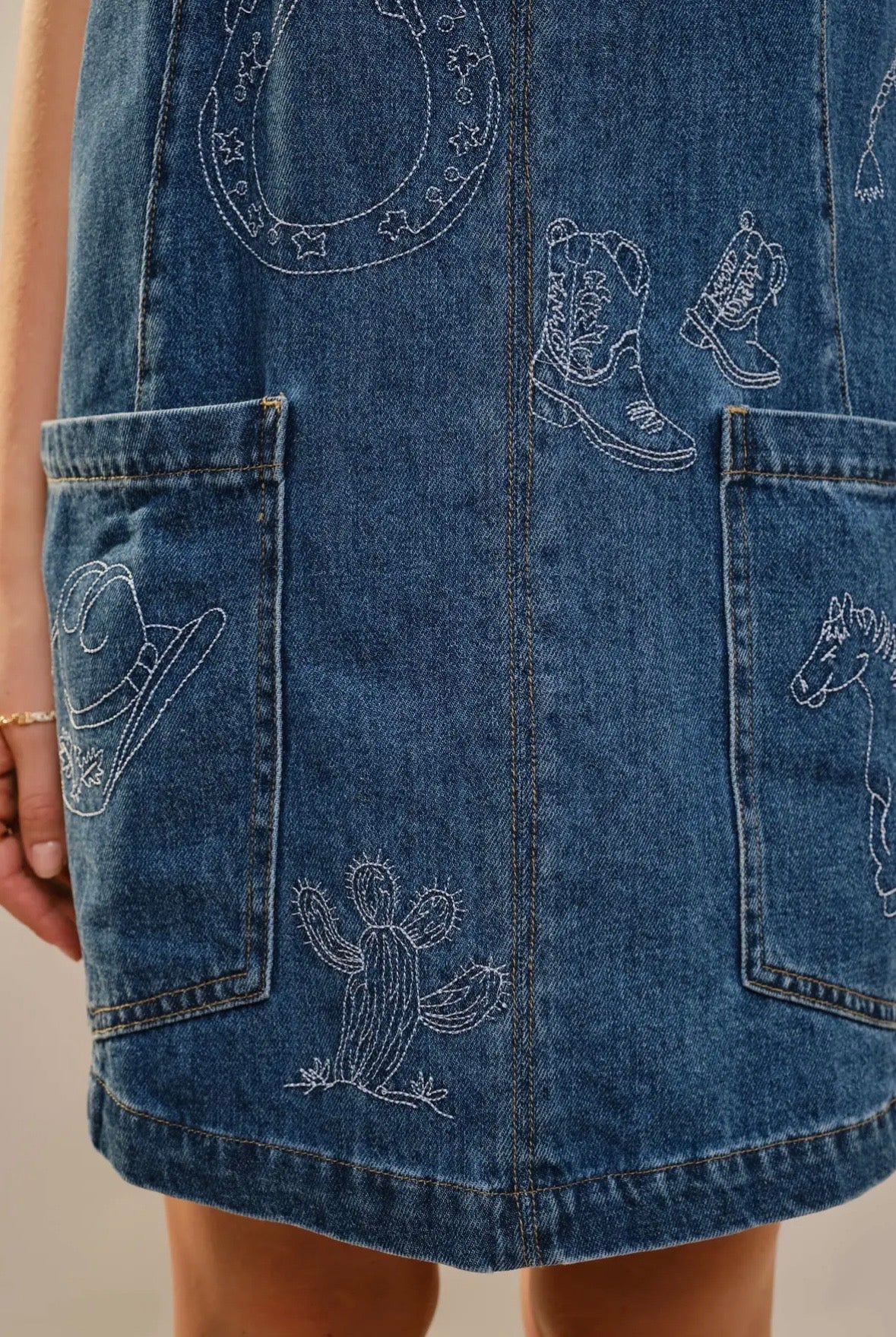 Overall Dress-Denim