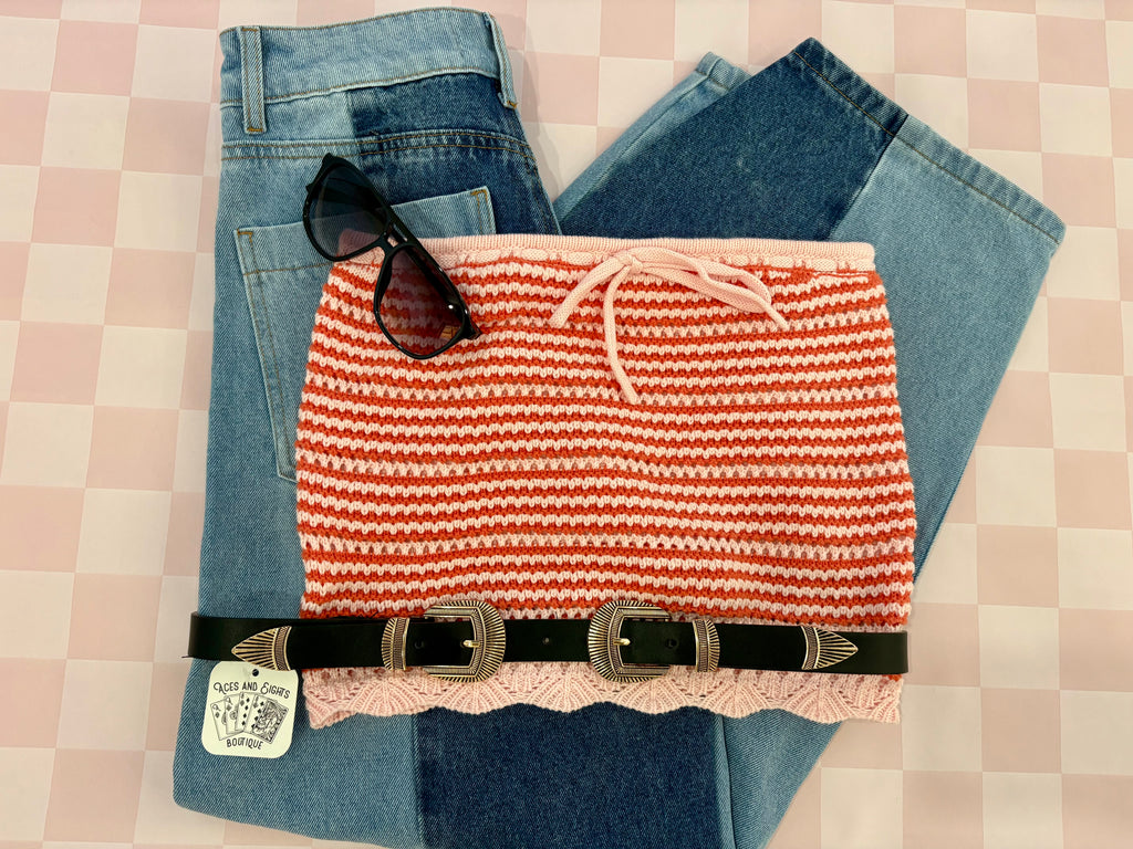 Stripe tube top