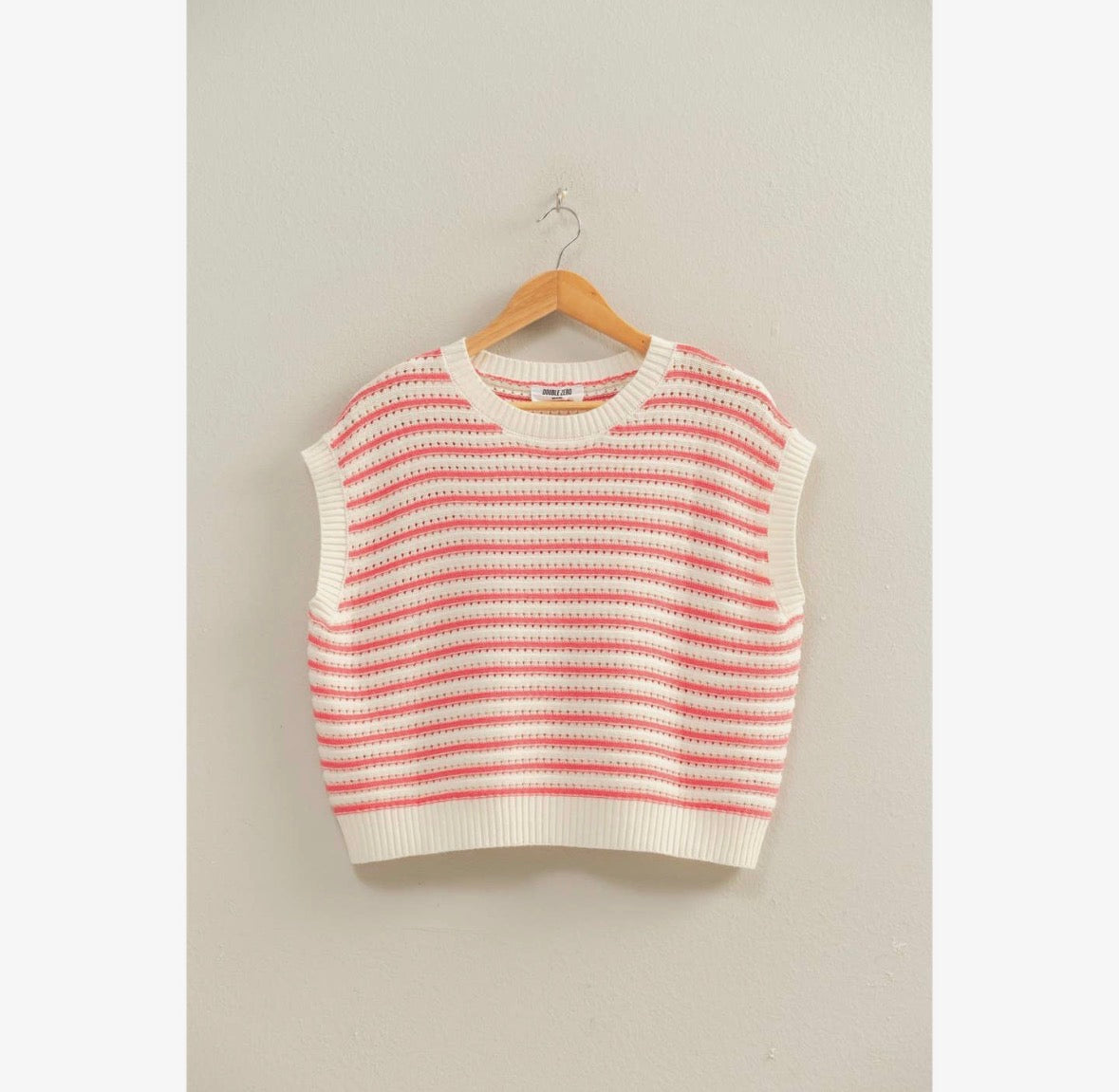 Striped crew neck top