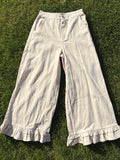 Ruffle Hem Wide Legs Pants