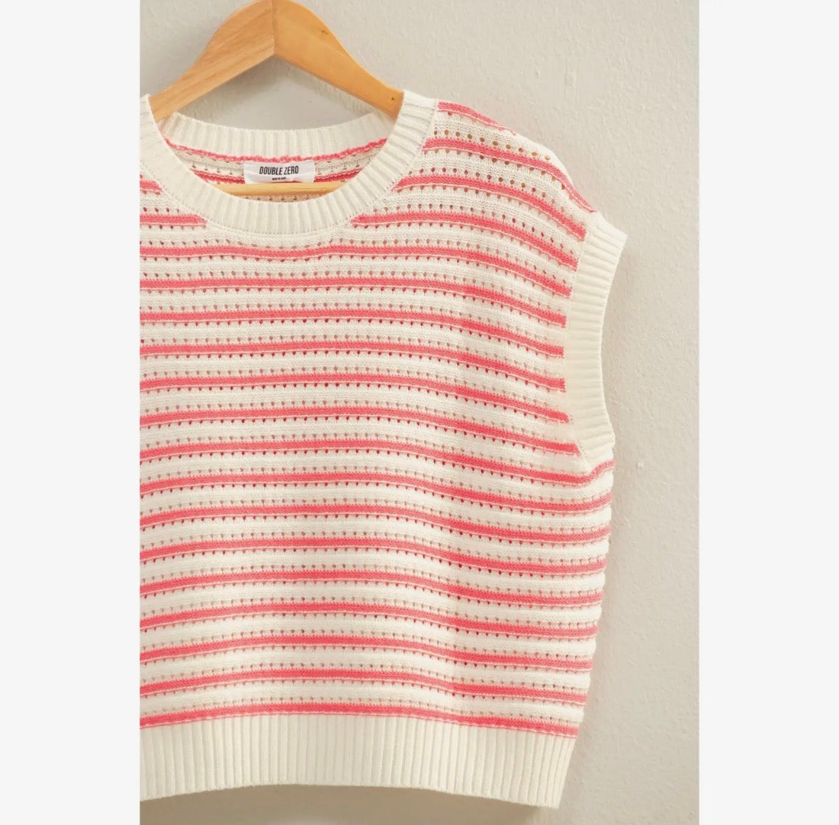 Striped crew neck top