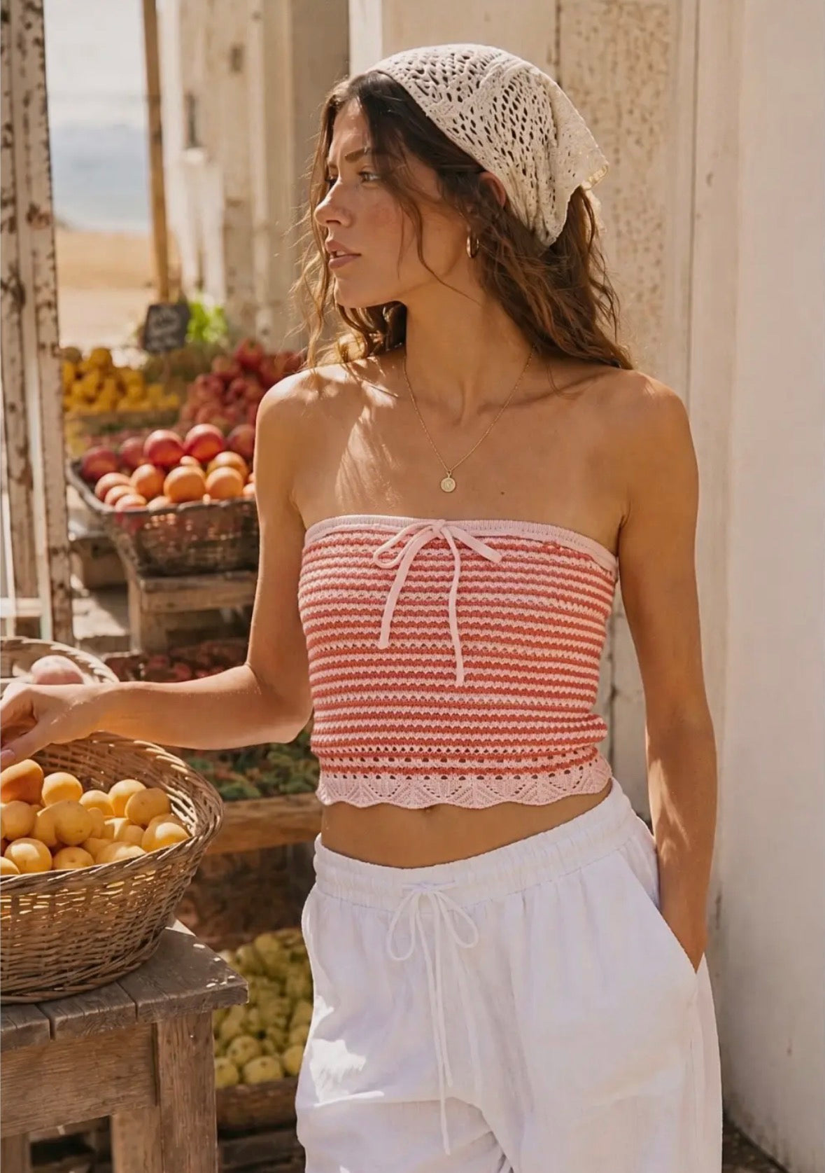 Stripe tube top