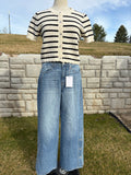 High Rise Wide Leg Jeans with Side Buttons